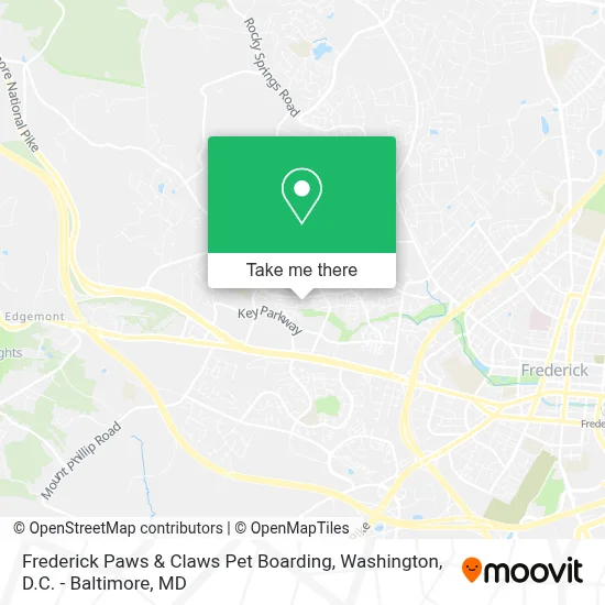 Frederick Paws & Claws Pet Boarding map