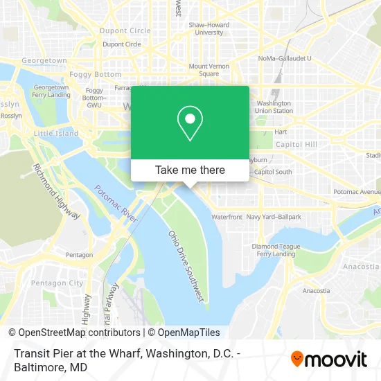 Transit Pier at the Wharf map
