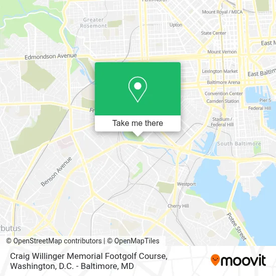 Craig Willinger Memorial Footgolf Course map