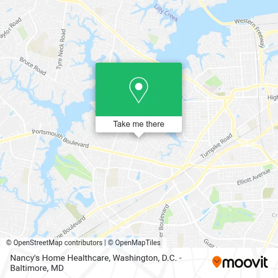 Nancy's Home Healthcare map