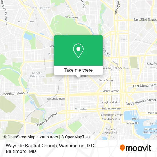 Wayside Baptist Church map