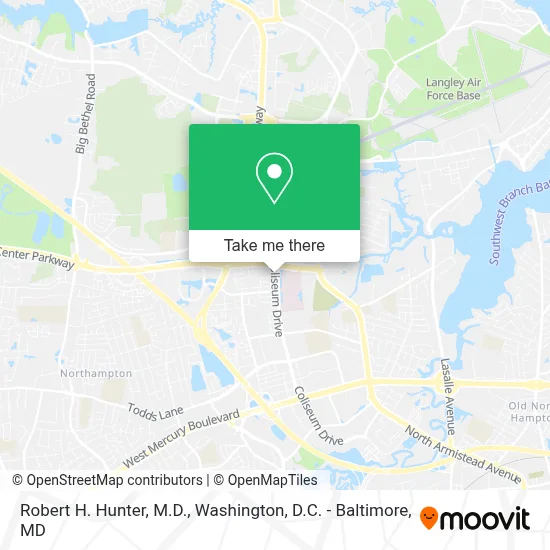 Robert H. Hunter, M.D. map