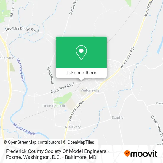 Frederick County Society Of Model Engineers - Fcsme map
