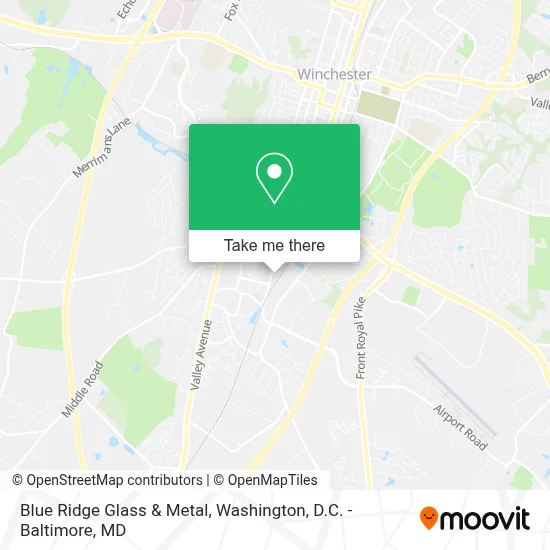 Blue Ridge Glass & Metal map