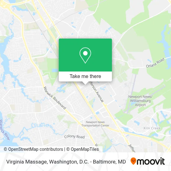 Virginia Massage map