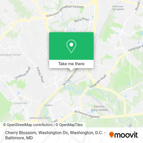 Cherry Blossom, Washington Dc map