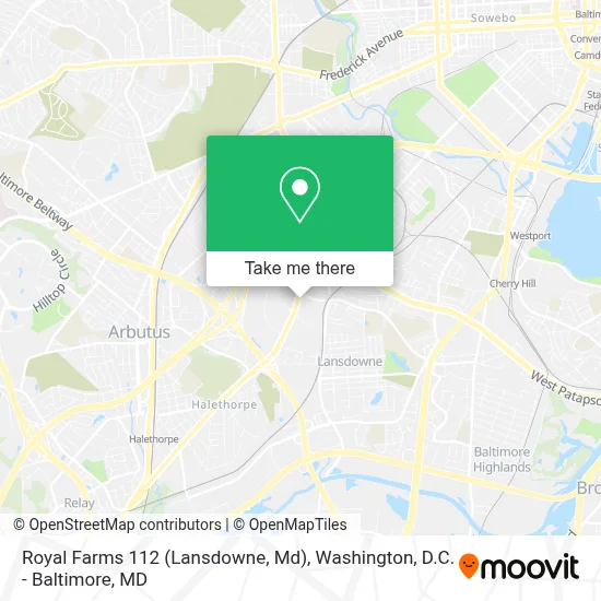 Royal Farms 112 (Lansdowne, Md) map