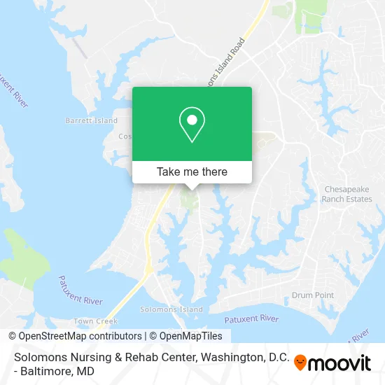 Solomons Nursing & Rehab Center map