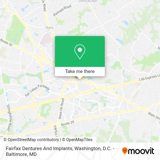 Fairfax Dentures And Implants map