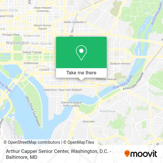 Arthur Capper Senior Center map