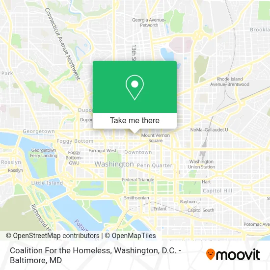 Coalition For the Homeless map