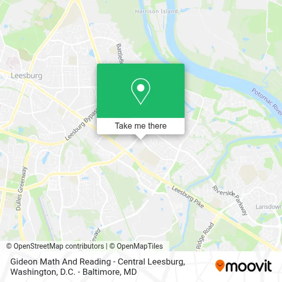 Gideon Math And Reading - Central Leesburg map
