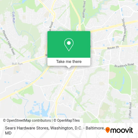 Sears Hardware Stores map