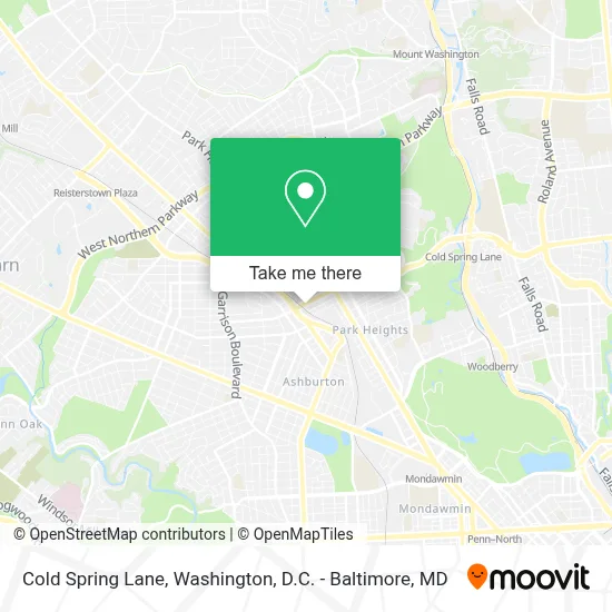 Cold Spring Lane map