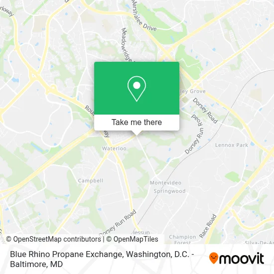 Blue Rhino Propane Exchange map