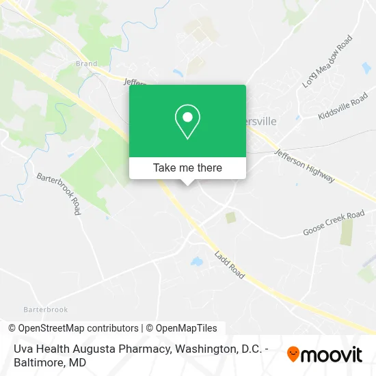Uva Health Augusta Pharmacy map