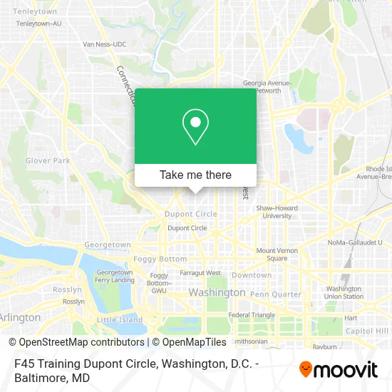 F45 Training Dupont Circle map