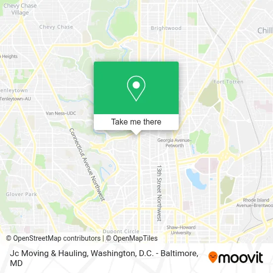 Jc Moving & Hauling map