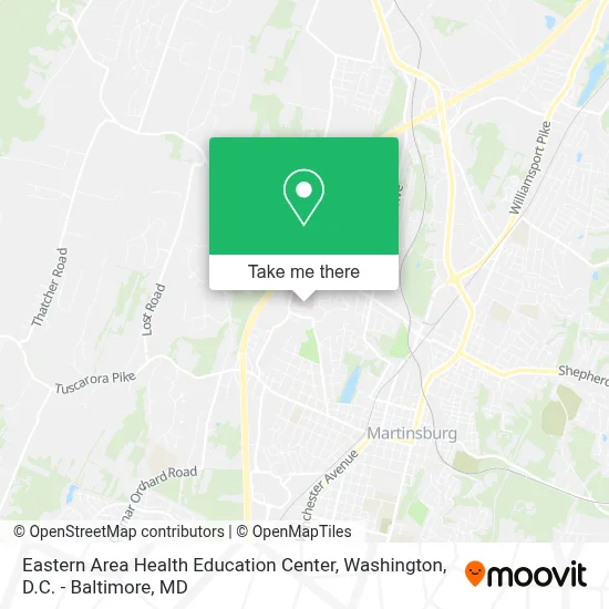 Eastern Area Health Education Center map