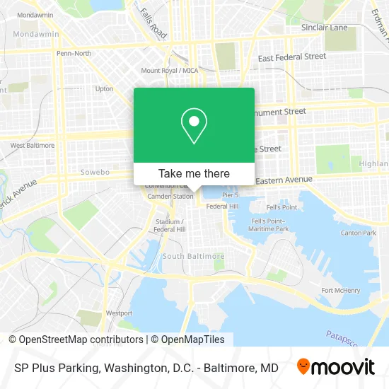SP Plus Parking map