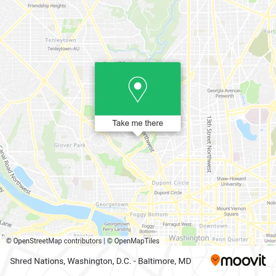 Shred Nations map