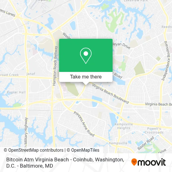 Bitcoin Atm Virginia Beach - Coinhub map