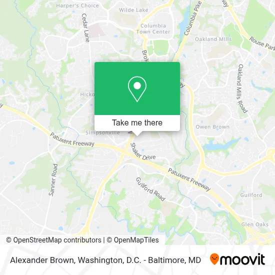 Alexander Brown map