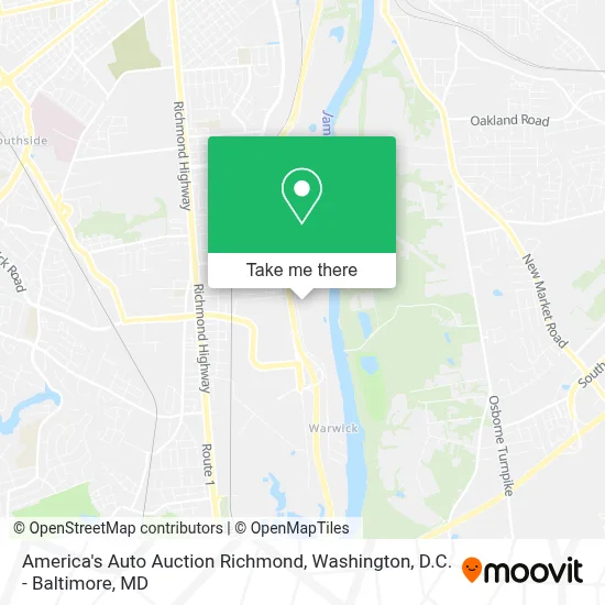 America's Auto Auction Richmond map