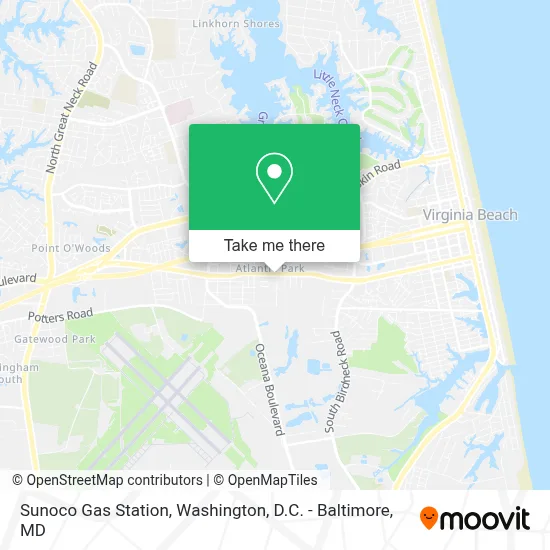 Sunoco Gas Station map