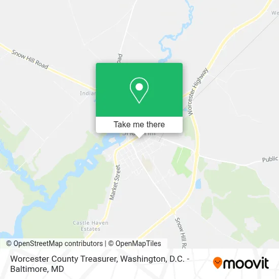 Worcester County Treasurer map