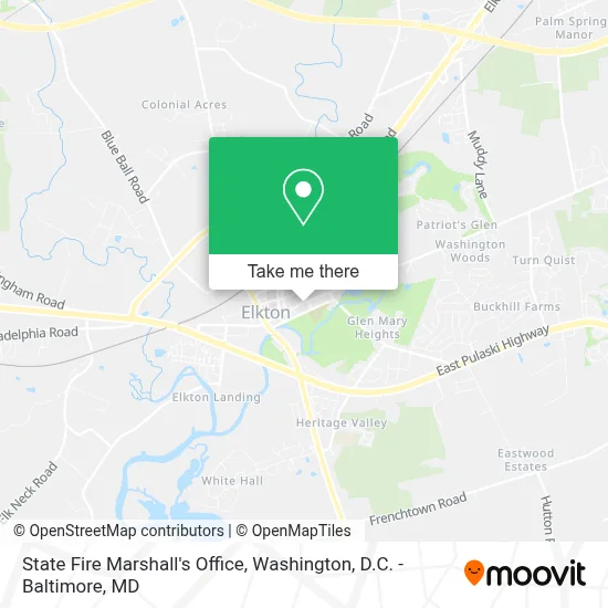 State Fire Marshall's Office map