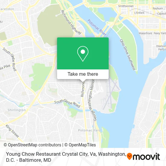 Young Chow Restaurant Crystal City, Va map