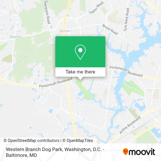 Western Branch Dog Park map