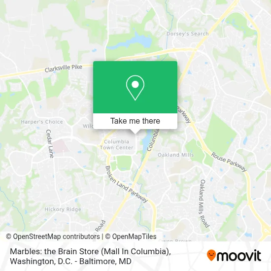 Marbles: the Brain Store (Mall In Columbia) map
