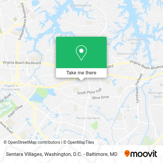 Sentara Villages map