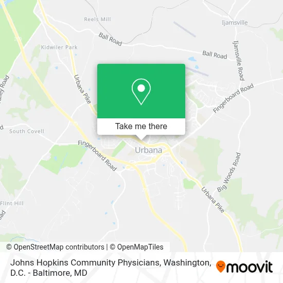 Johns Hopkins Community Physicians map