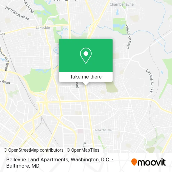 Bellevue Land Apartments map