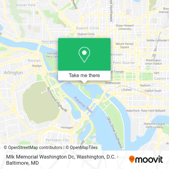 Mlk Memorial Washington Dc map