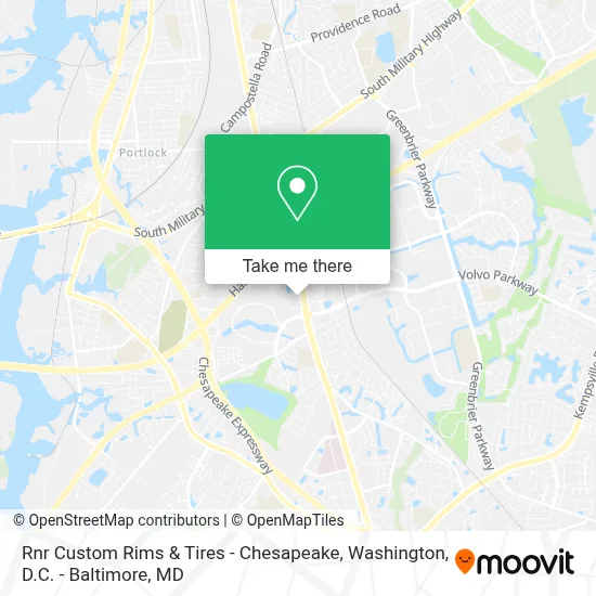 Rnr Custom Rims & Tires - Chesapeake map