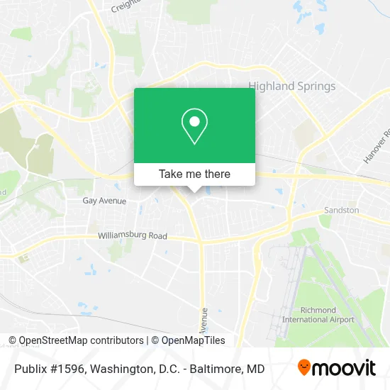 Publix #1596 map