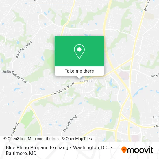 Blue Rhino Propane Exchange map