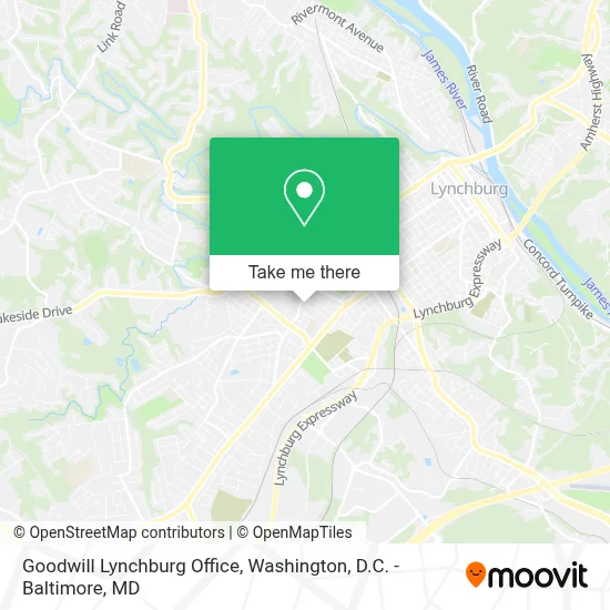 Goodwill Lynchburg Office map