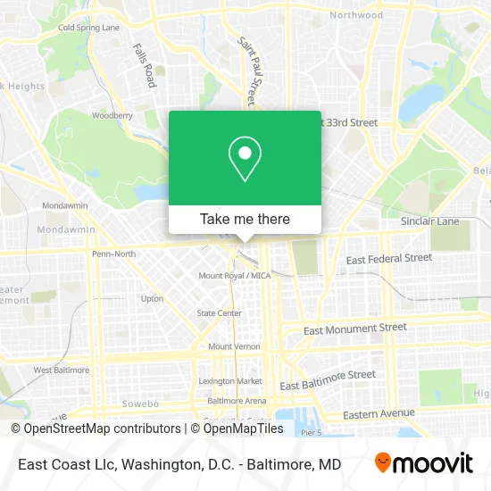 East Coast Llc map