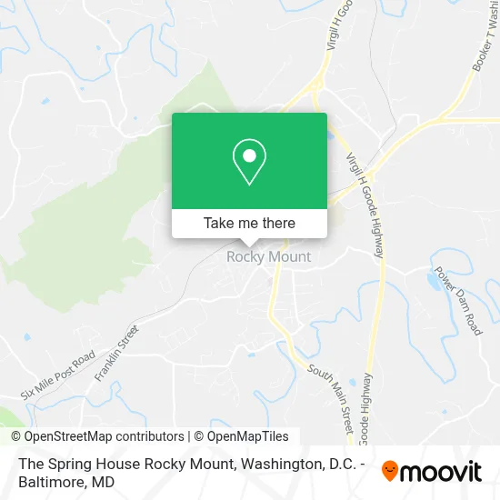 The Spring House Rocky Mount map