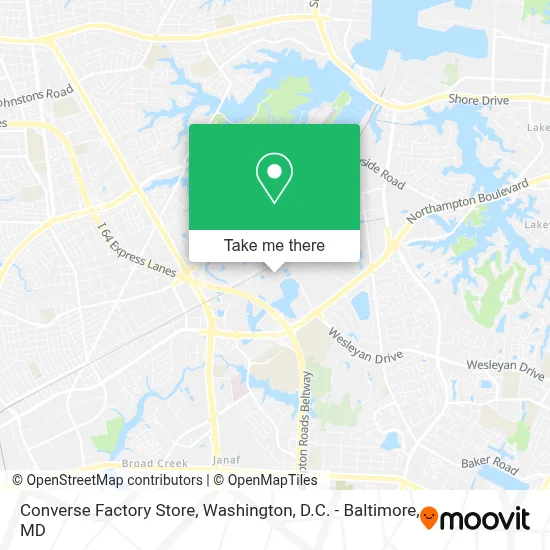 Converse Factory Store map
