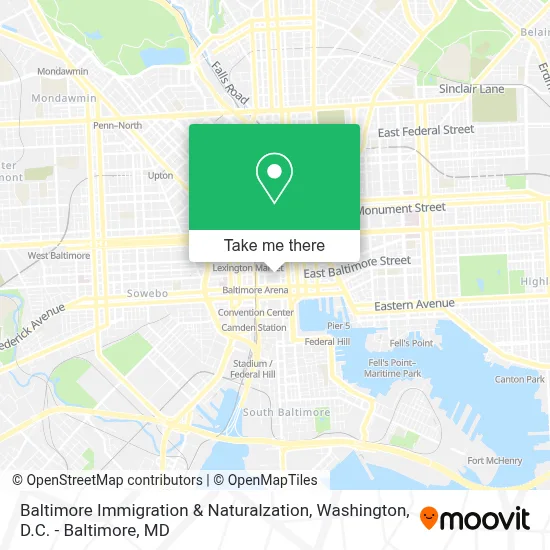 Baltimore Immigration & Naturalzation map
