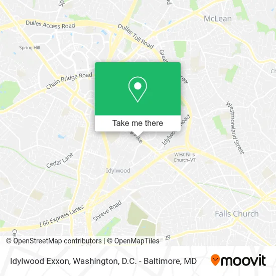 Idylwood Exxon map