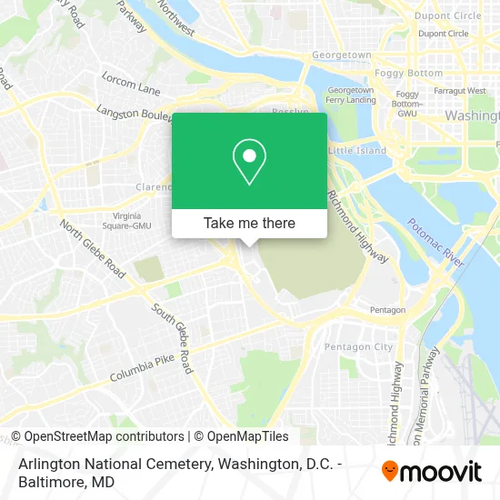 Arlington National Cemetery map