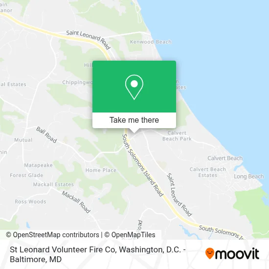 St Leonard Volunteer Fire Co map