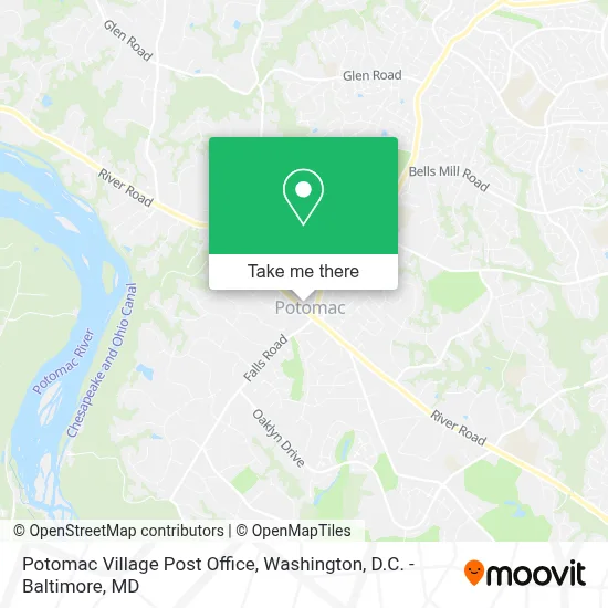 Potomac Village Post Office map